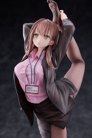 Original Character PVC Statue 1/4 OL-chan Who Doesn't Want to Go to Work Pink Ver. Deluxe Edition 26 cm